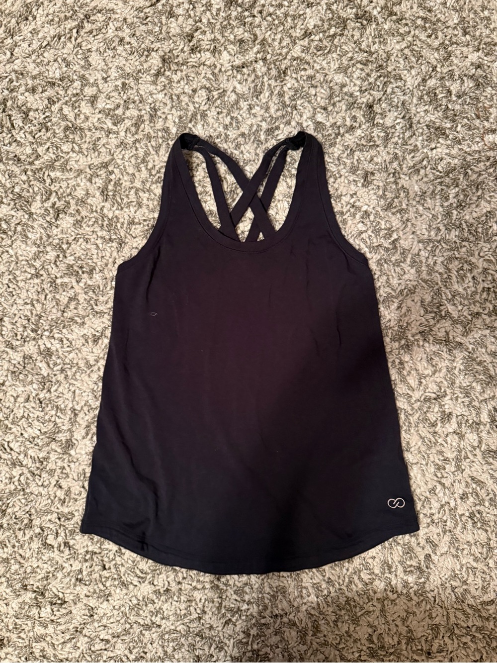 CALIA by Carrie Underwood Black Crisscross Back Tank